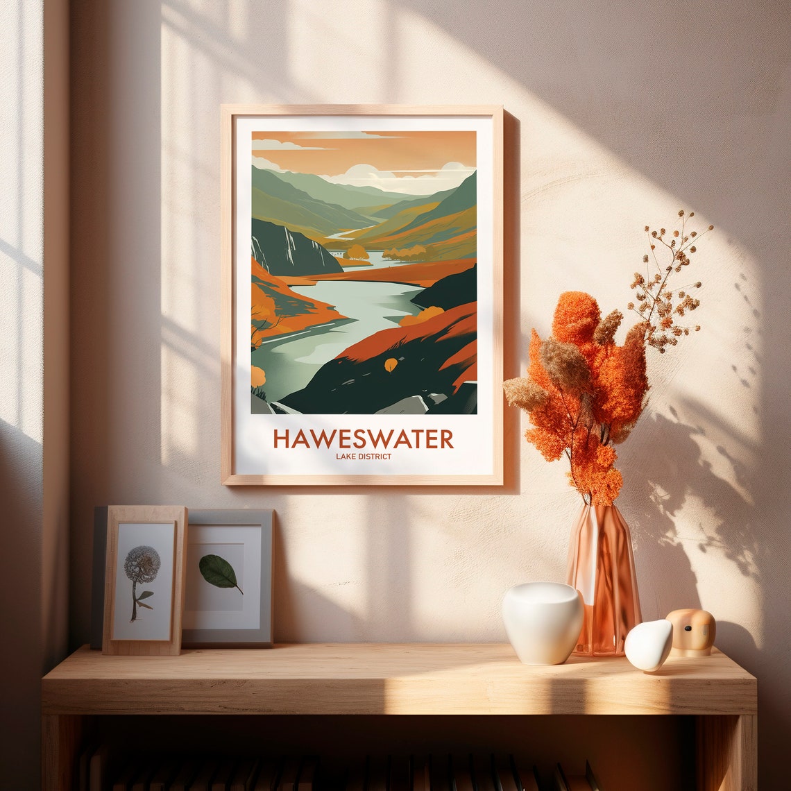 Haweswater Lake District Autumn Reservoir Valley Vintage Travel Poster - Image 2