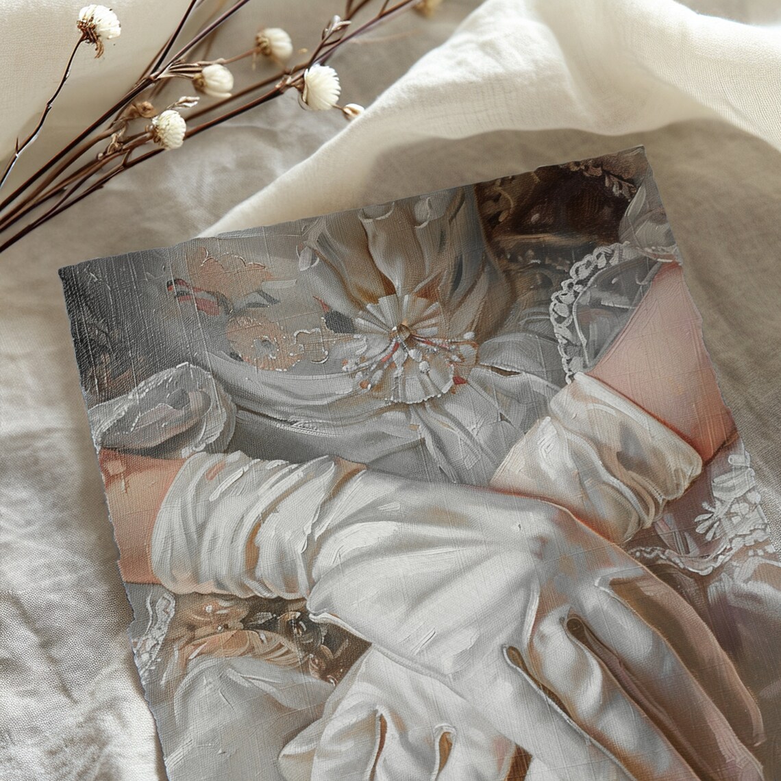 Light Academia Victorian Coquette Woman Art Print - Image 4