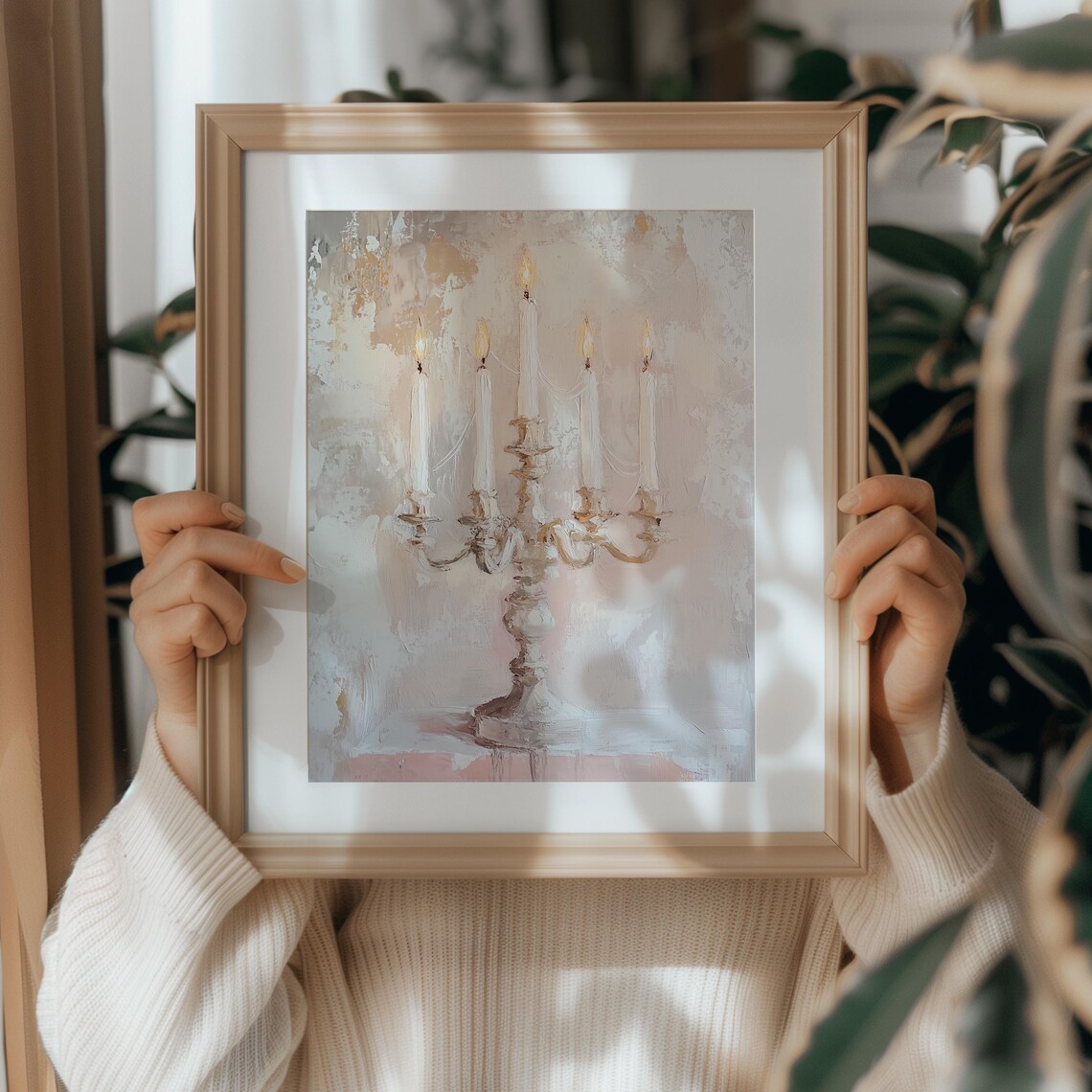 Pink Candelabra Print, Romantic Victorian Decor - Image 5