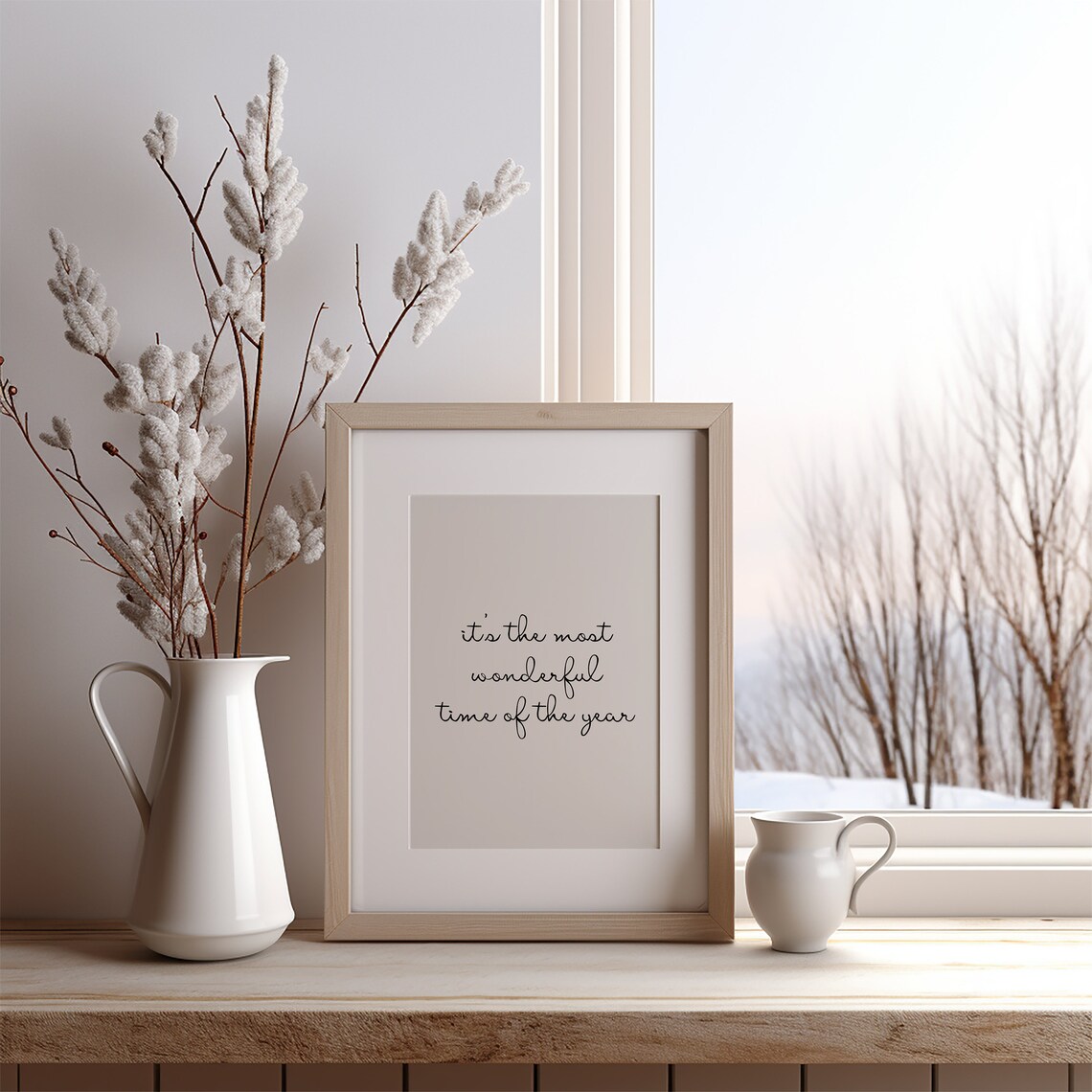 Christmas Quote Minimalist Winter Art Print - Image 4