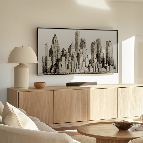 New York City Skyline Sketch Art Print