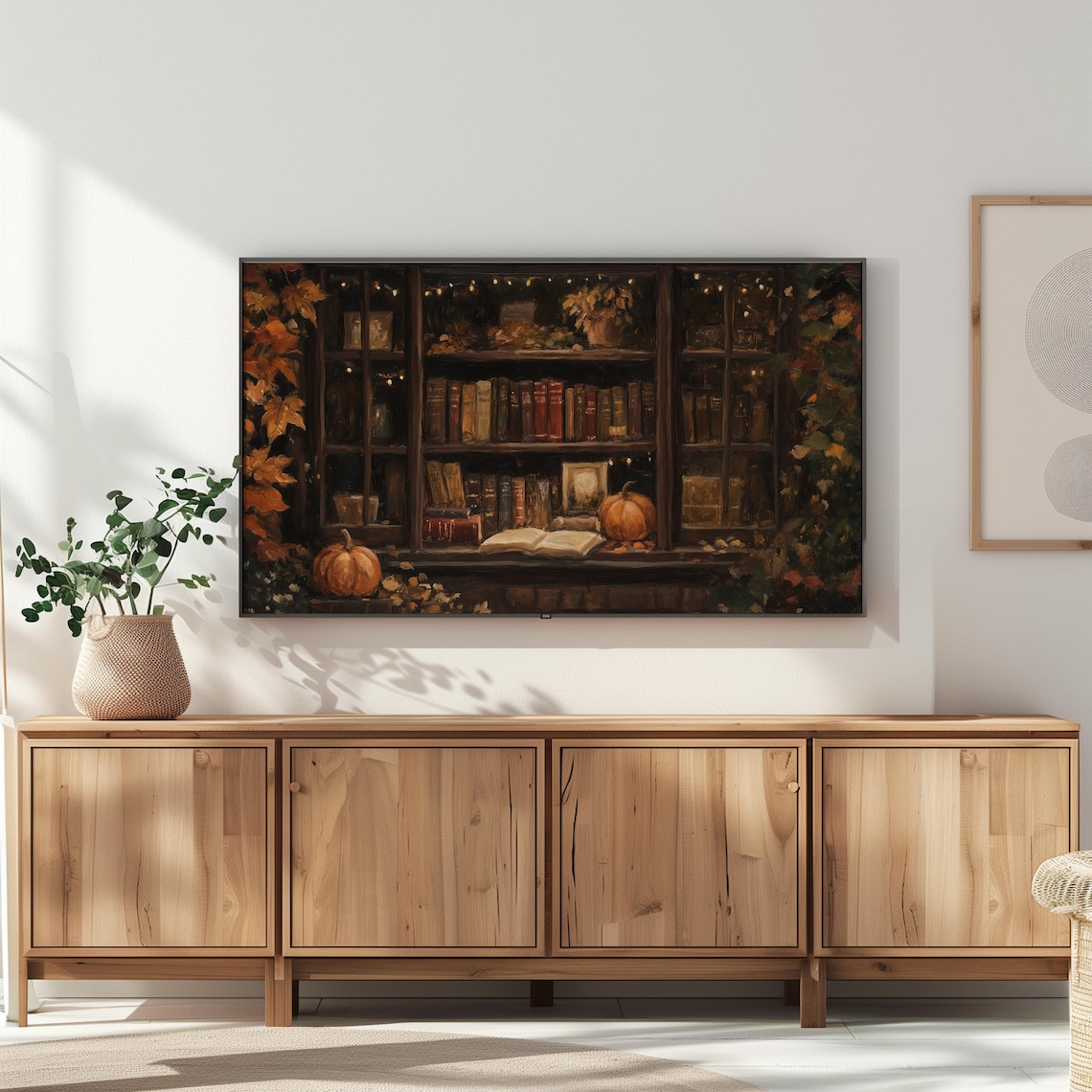 Halloween Decorated Window Frame Art Print - Image 2