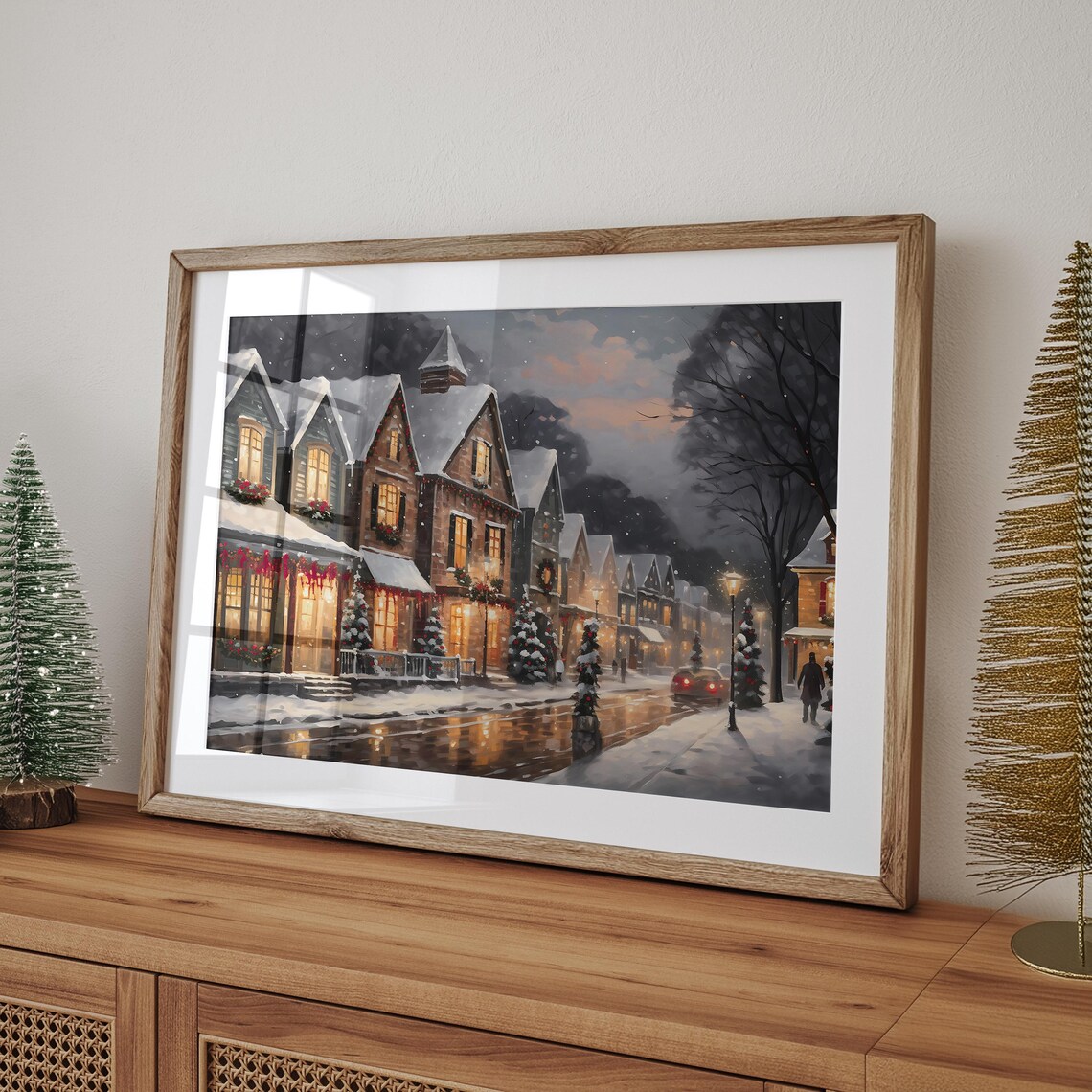 Christmas Town Winter Holiday Wall Art Print - Image 4