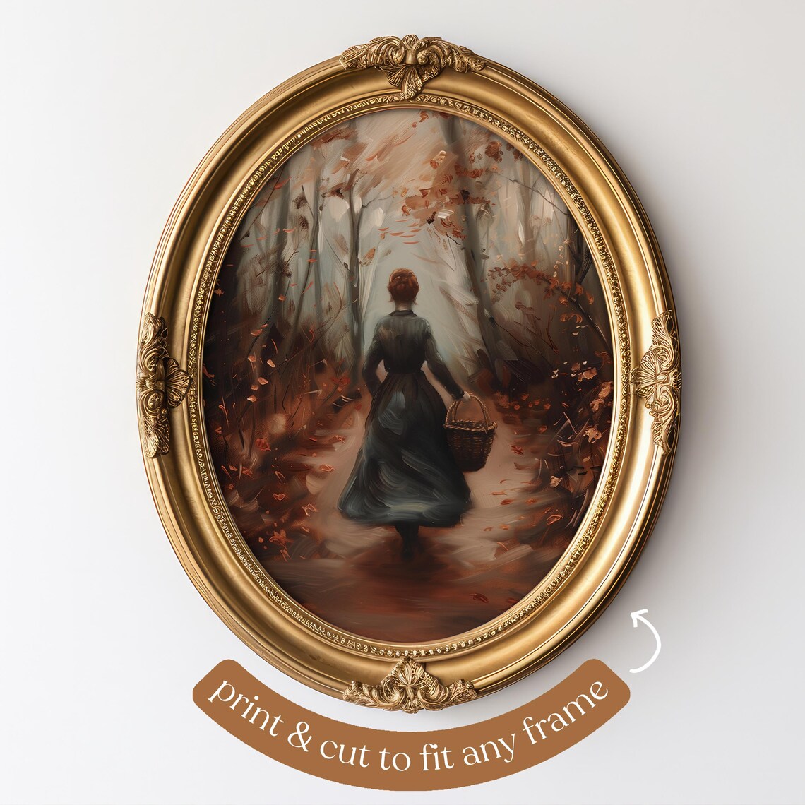 Rustic Fall Painting, Vintage Style Autumn Art Print - Image 4