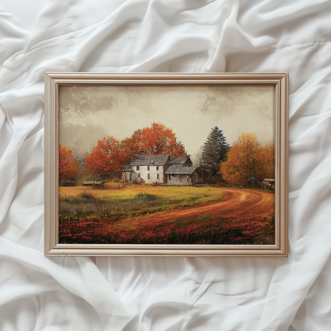 Autumn Landscape Art Print, Rustic Farmhouse Decor - Image 5