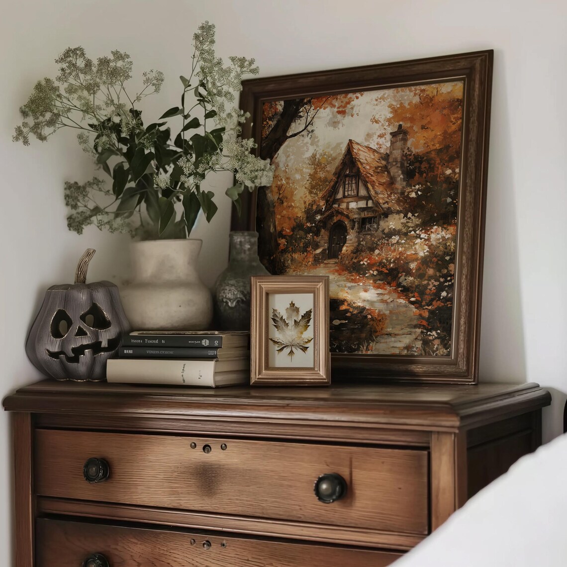Fall Cottage Rustic Floral Art Print, Thanksgiving Decor - Image 4