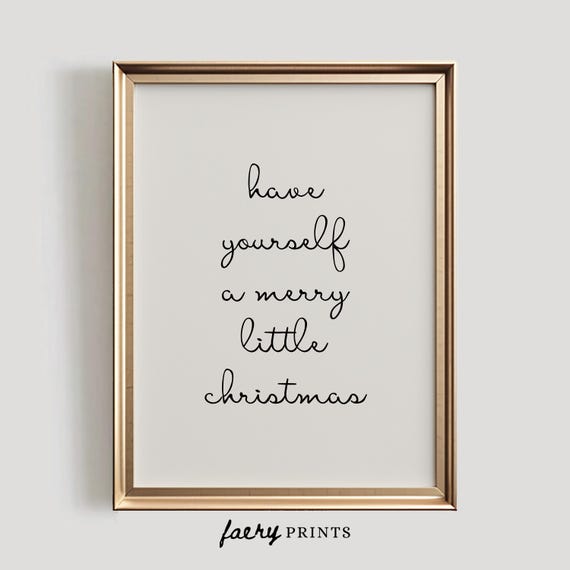 Neutral Christmas Wall Art, Minimalist Merry Christmas Sign