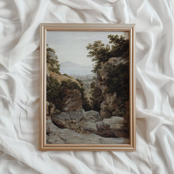 Mountain Landscape Vintage Art Print