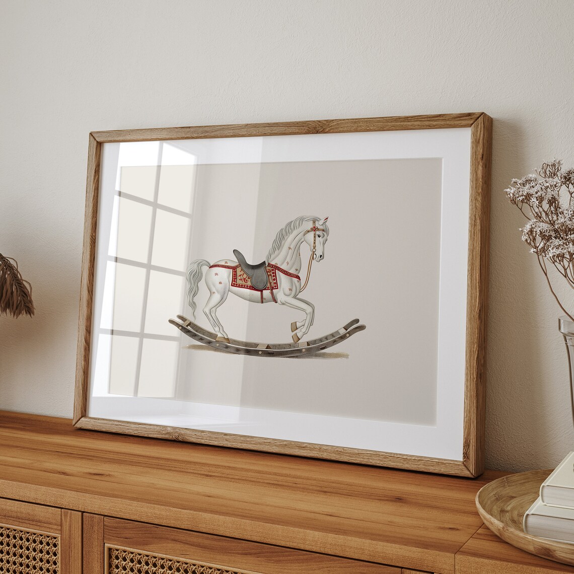Rocking Horse Nursery Print, Vintage Nursery Decor - Image 4