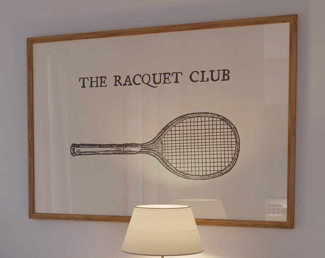Vintage Tennis Print, Country Club Sports Poster