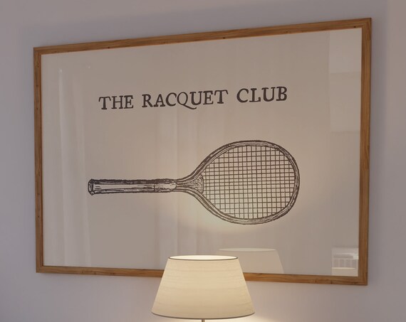 Vintage Tennis Print, Country Club Sports Poster