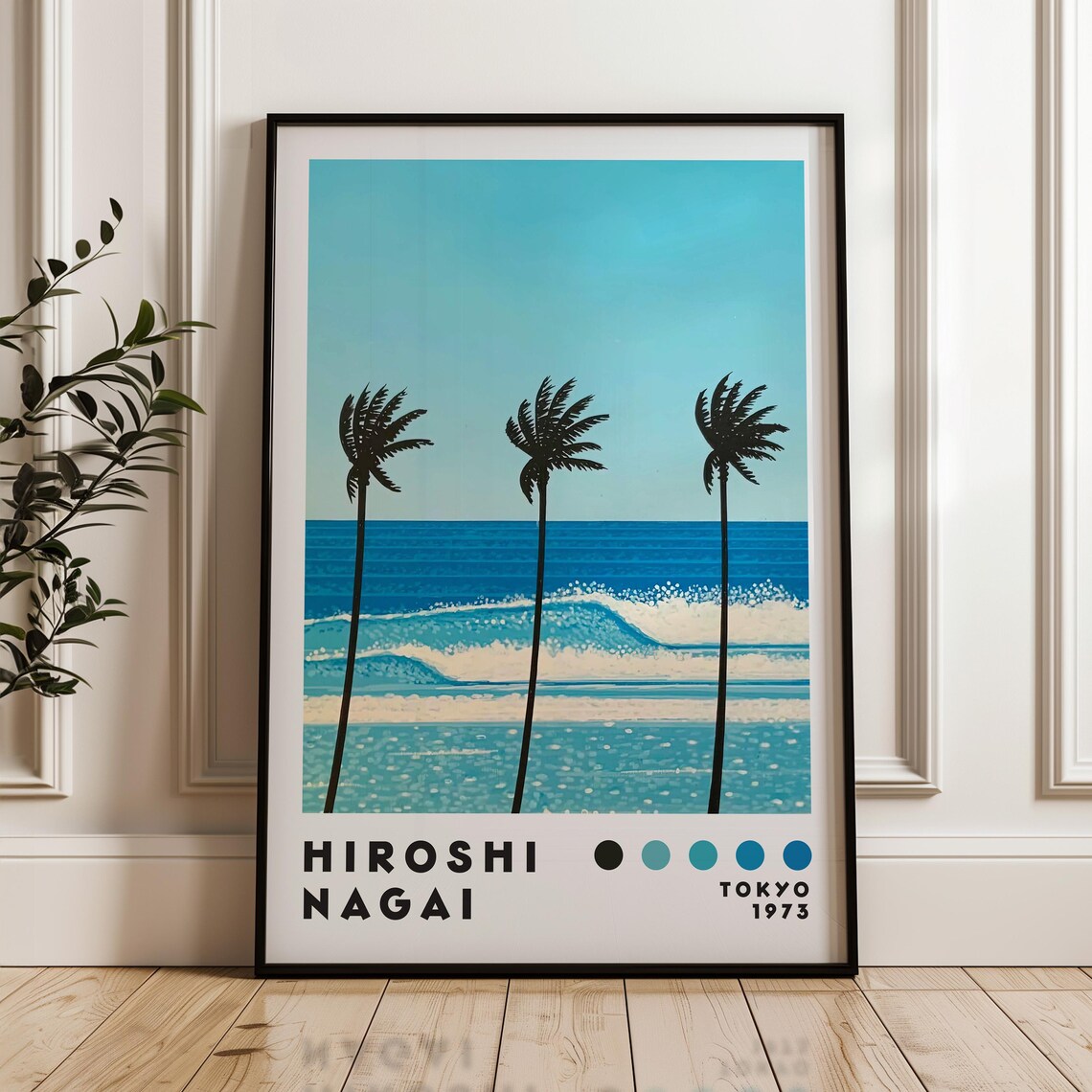 Hiroshi Nagai Vaporwave Poster, Modern Japanese Minimalist