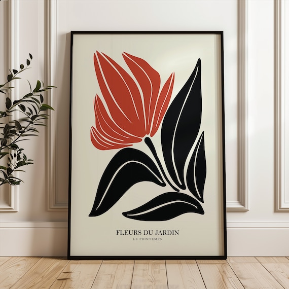 Henri Matisse Flower Style Boho Art Print