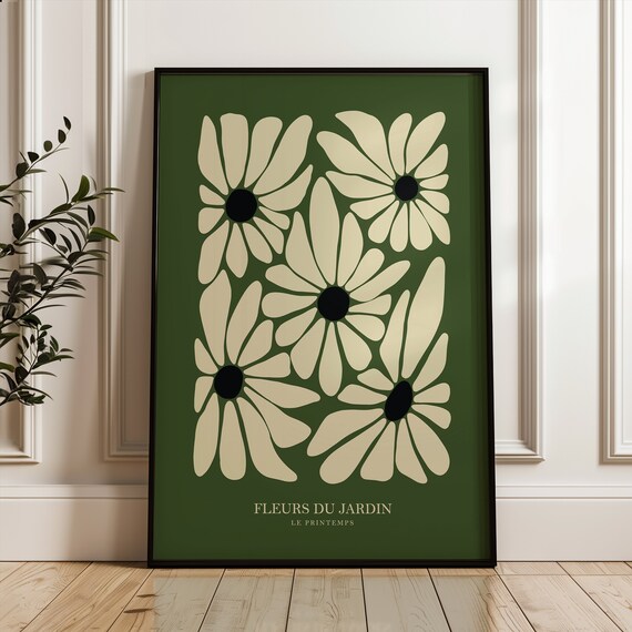 Fleurs du Jardin Le Printemps Matisse Style Flower Exhibition Poster