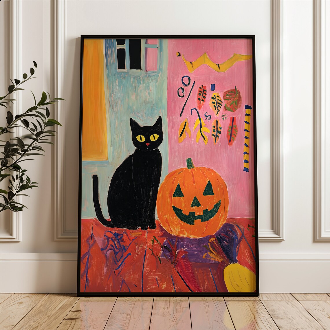 Black Cat Poster Henri Matisse Print Halloween Art Gift For Mom