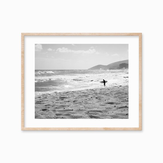 Bw Hawaii Print Waves Art Waves Wall Art Beach Boho Surf Poster Surfer Print Hawaiian Decor Surfer Girl