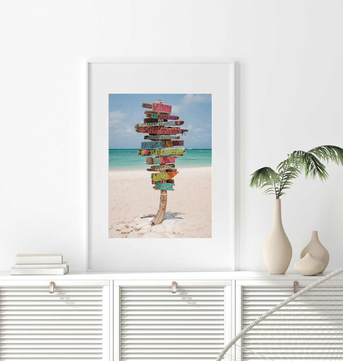 Kite Surf Aruba Travel Poster, Beach Signs Decor