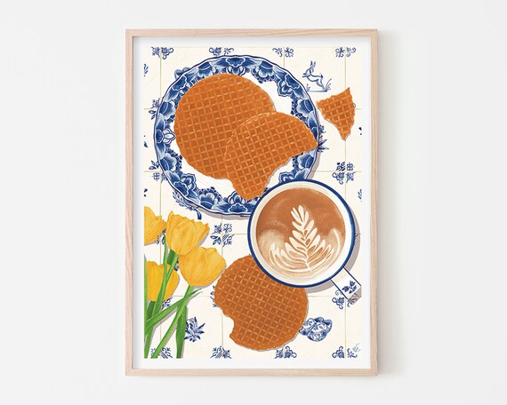Amsterdam Poster, Dutch Food Kitchen Wall Decor