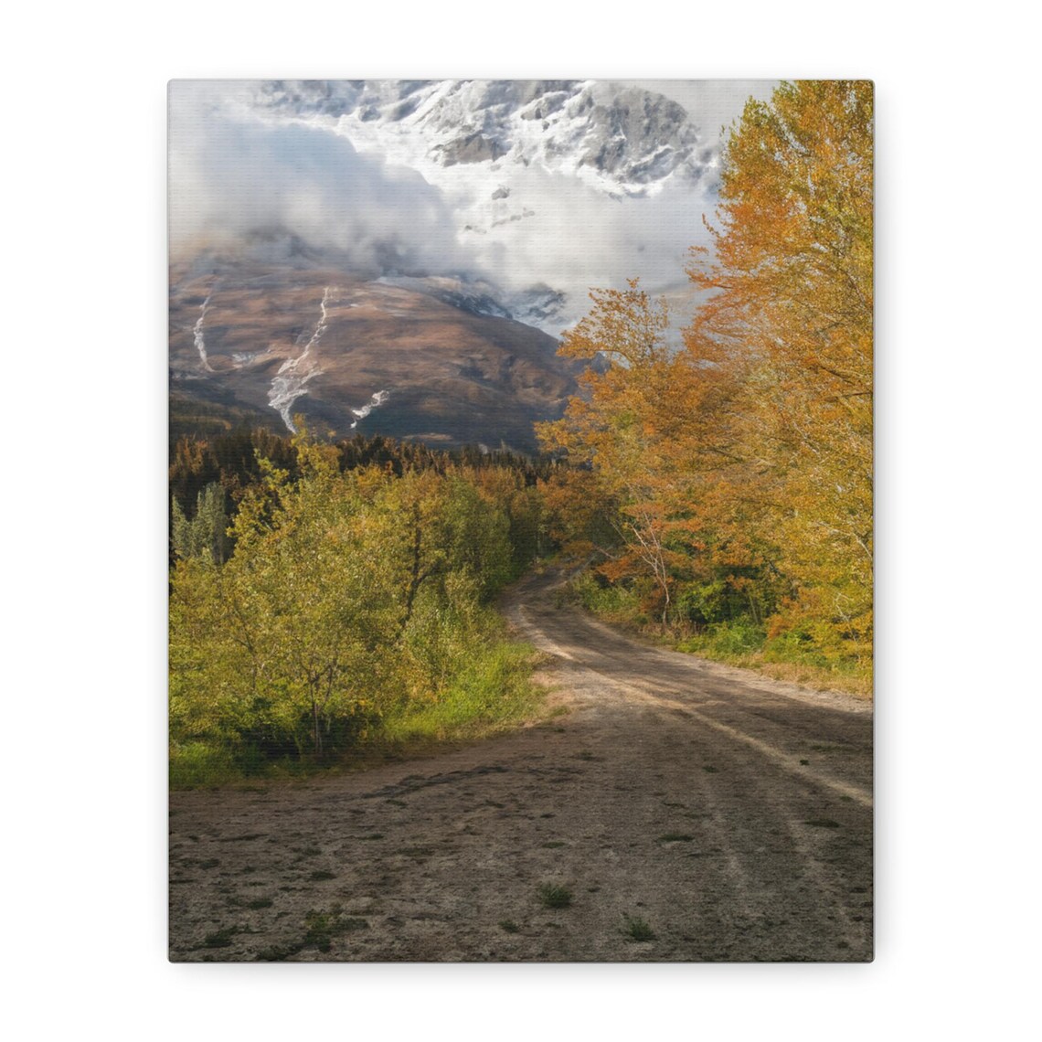 Mountain Landscape Travel Poster, Rustic Nature Scenery