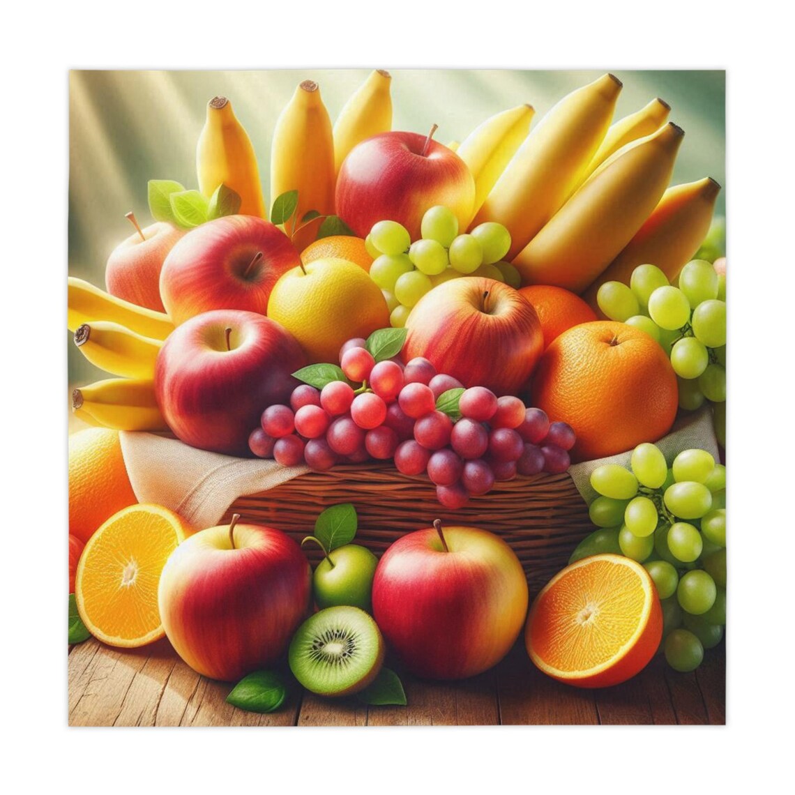 Vibrant Fruit Tablecloth, Dining Picnic Summer Decor
