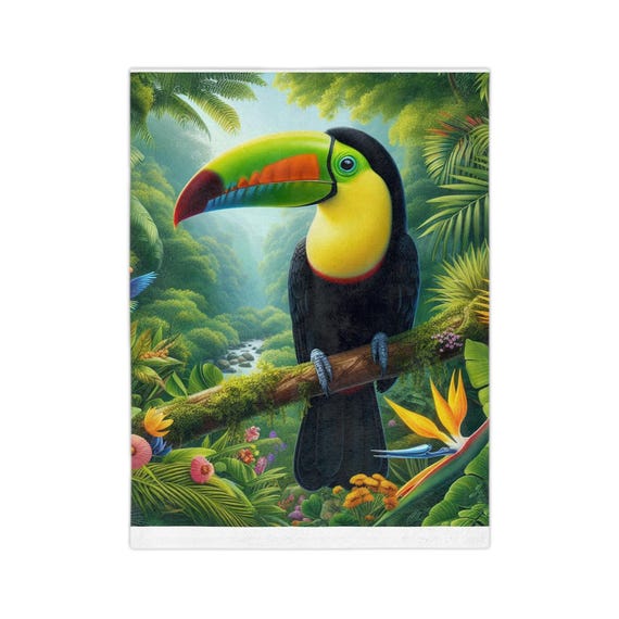 Tropical Toucan Blanket Cozy Microfiber Throw Perfect For Living Room Home Decor Gift For Nature Lovers Summer Relaxation Tropical