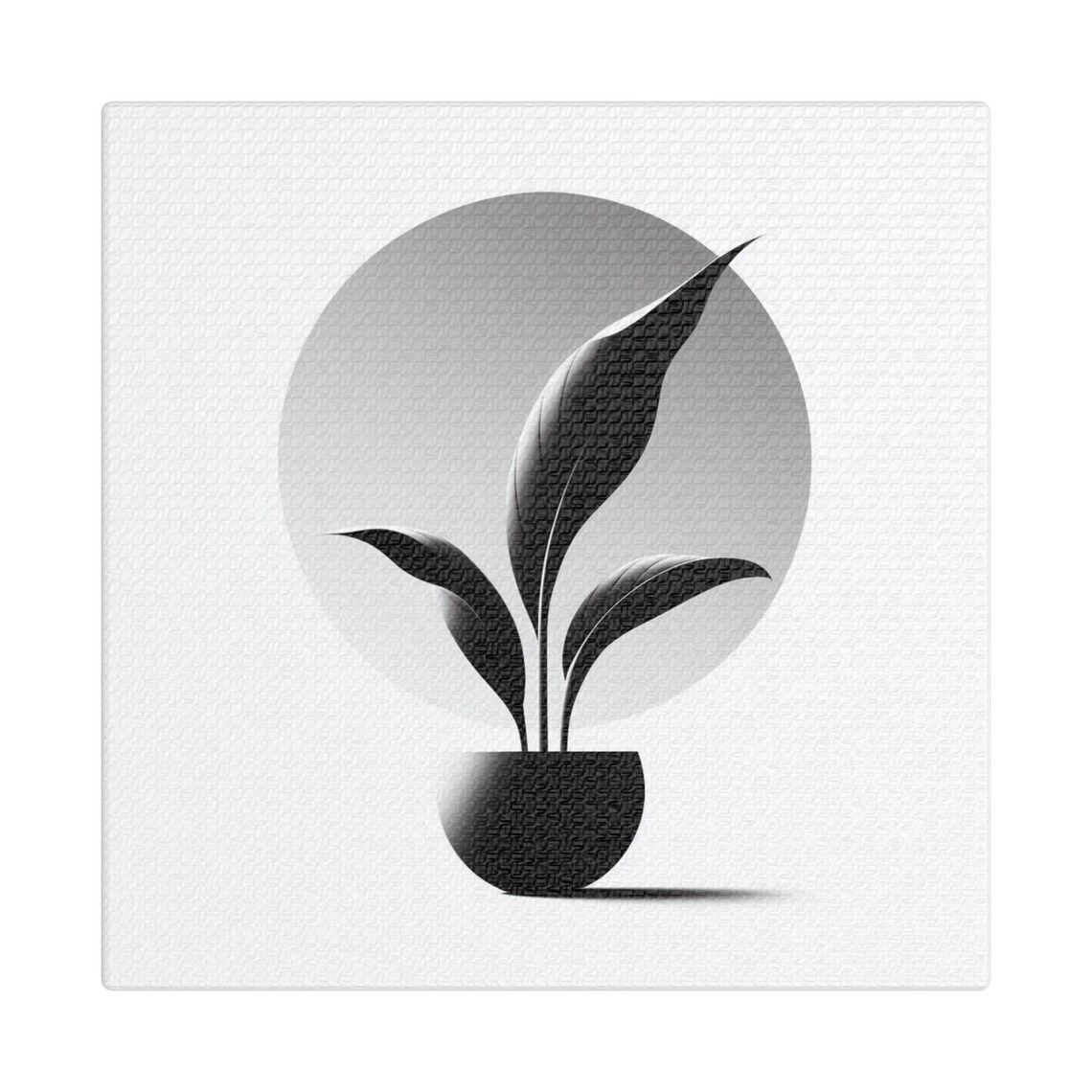 Black And White Plant Art, Minimalist Wall Decor
