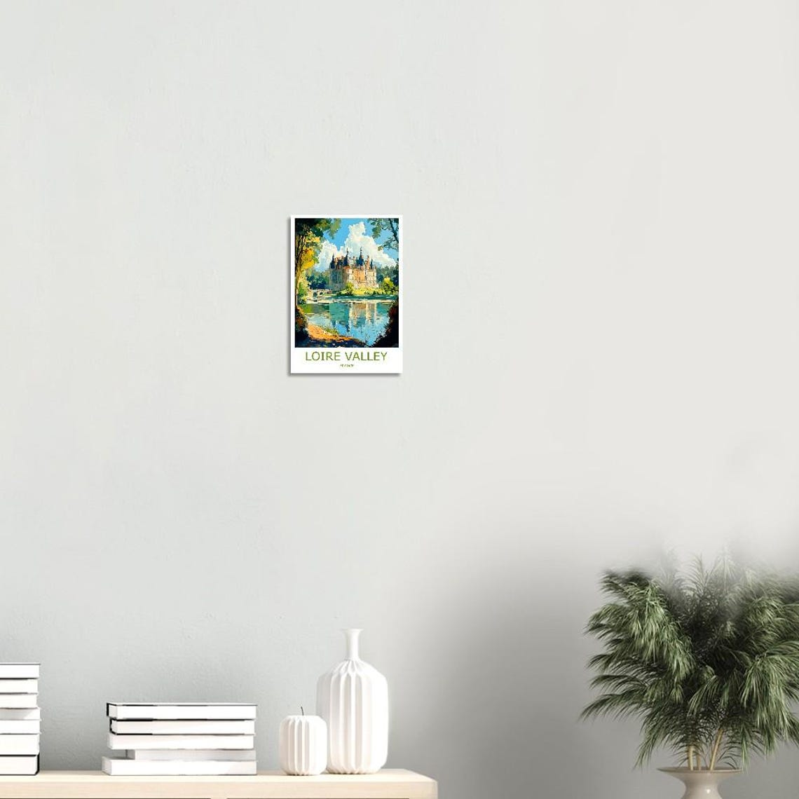 Loire Valley Fairytale Chateau Reflected in River France Poster - Image 3
