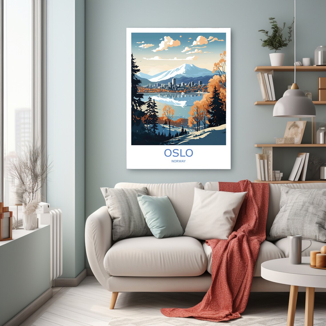 Oslo Travel Poster, Norway Wall Art Print for Home - Image 3