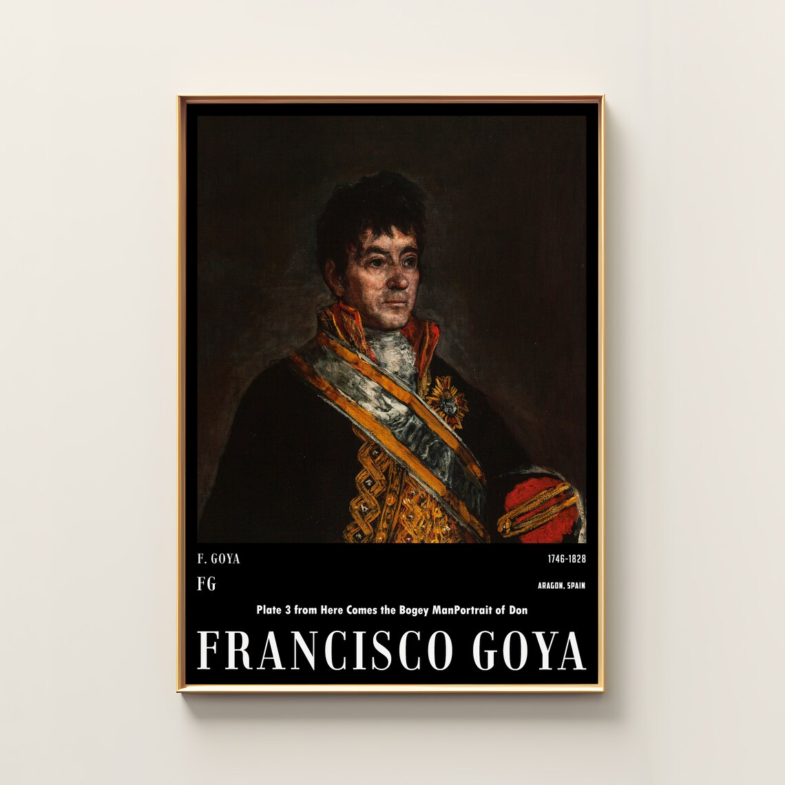 Francisco Goya Vintage Poster, Art Print