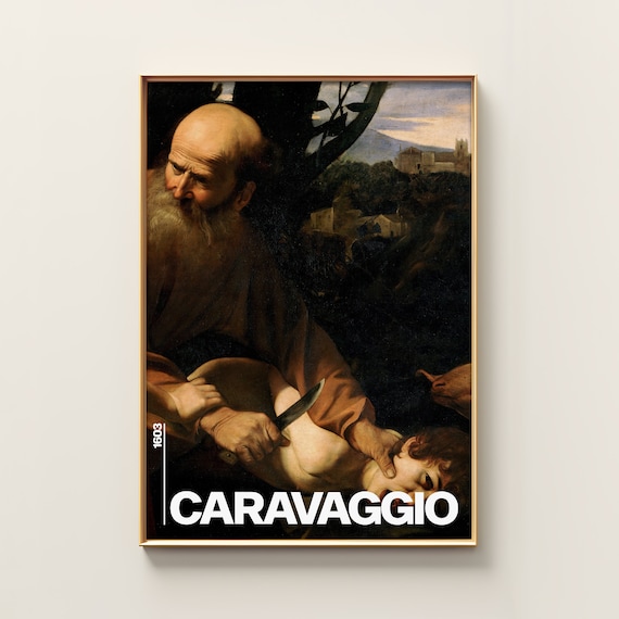 Baroque Art Print Caravaggio Renaissance Exhibition Poster Vintage Painting Museum Decor