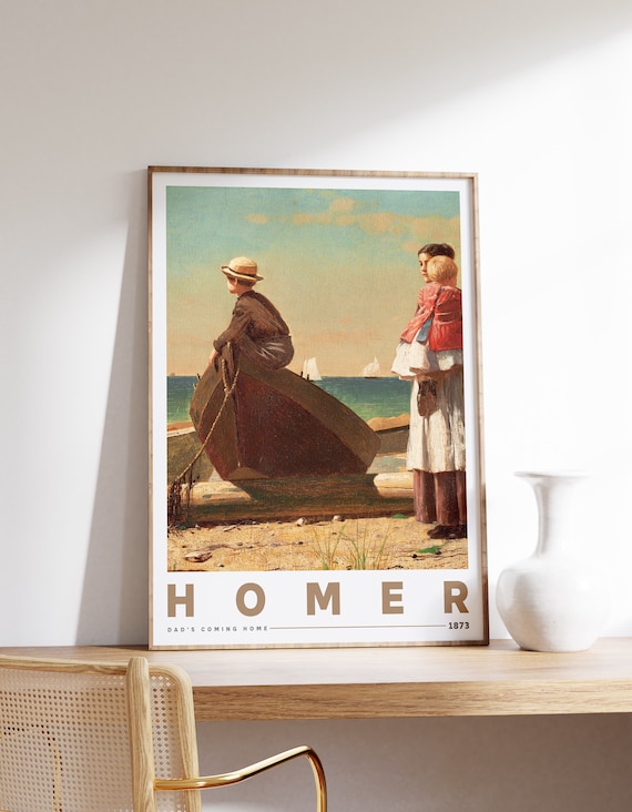 Winslow Homer, Dads Coming Home Poster Print