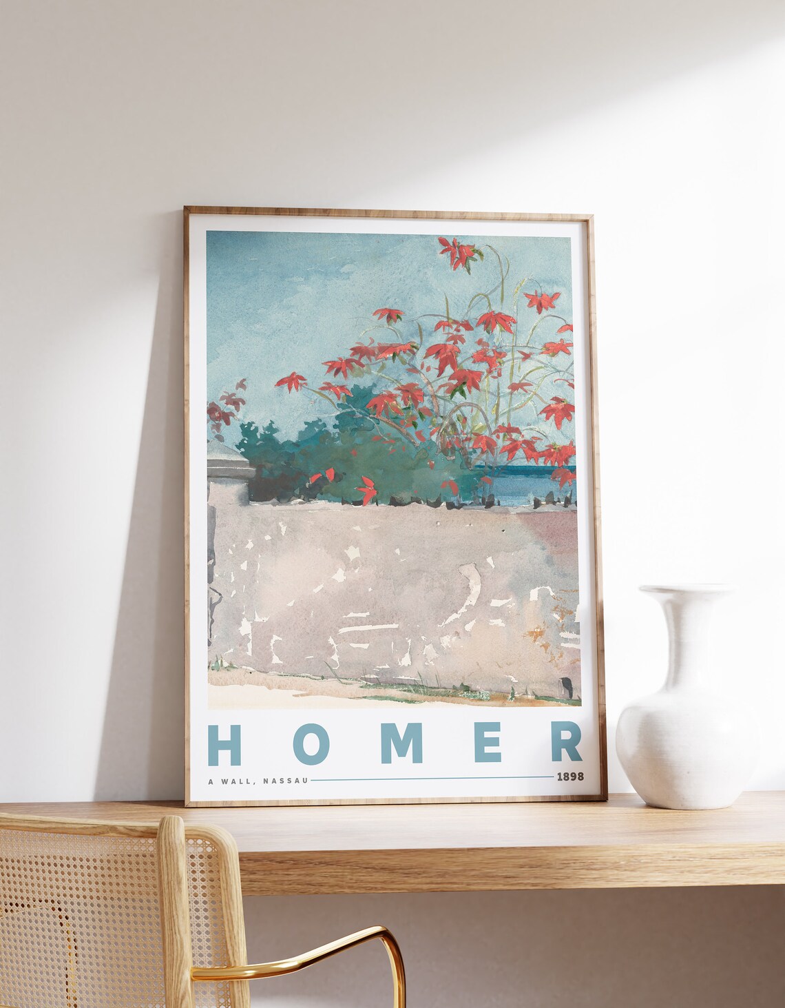 Winslow Homer A Wall Nassau 1898 Tropical Garden Watercolor Poster