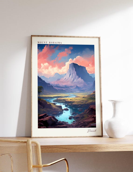 Mount Roraima Travel Poster Brazil Decor Print
