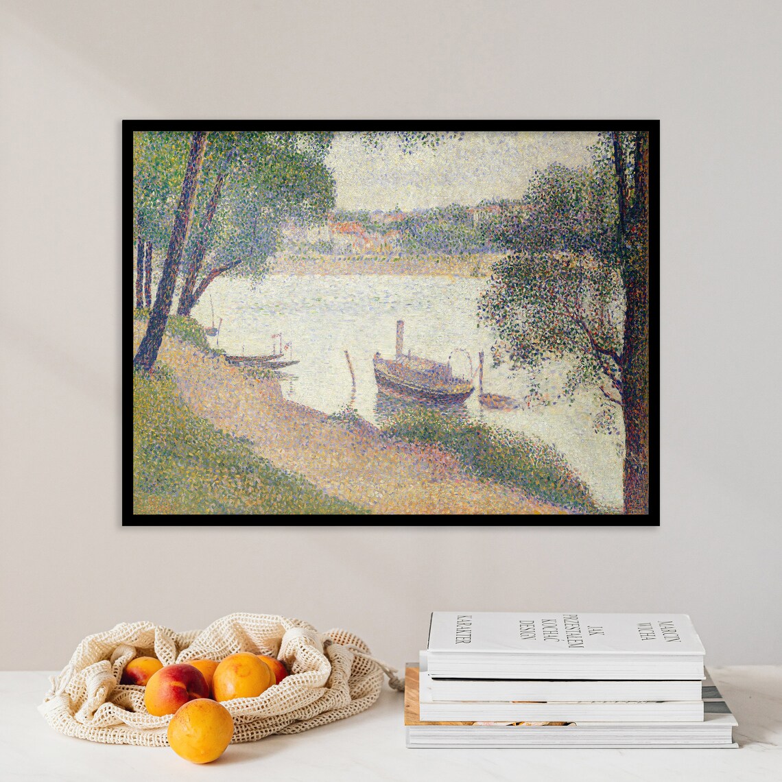 Georges Seurat Gray Weather Grande Jatte 1886 Pointillist Poster