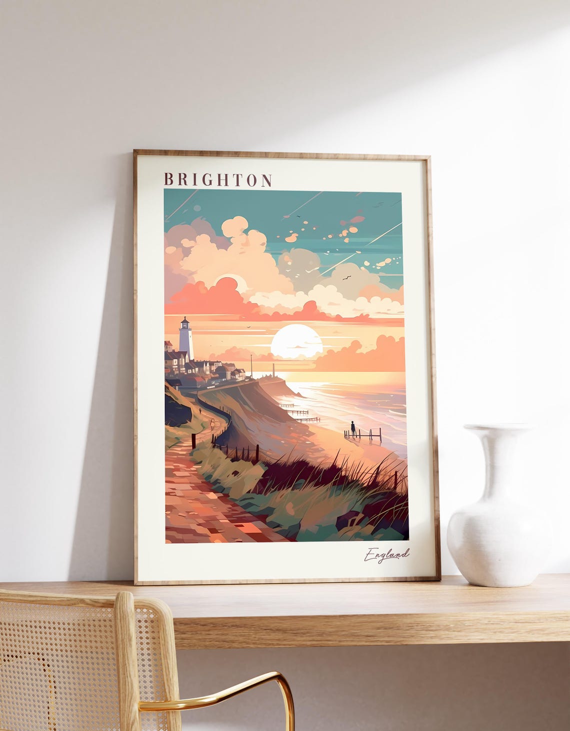England Travel Poster, Wall Decor