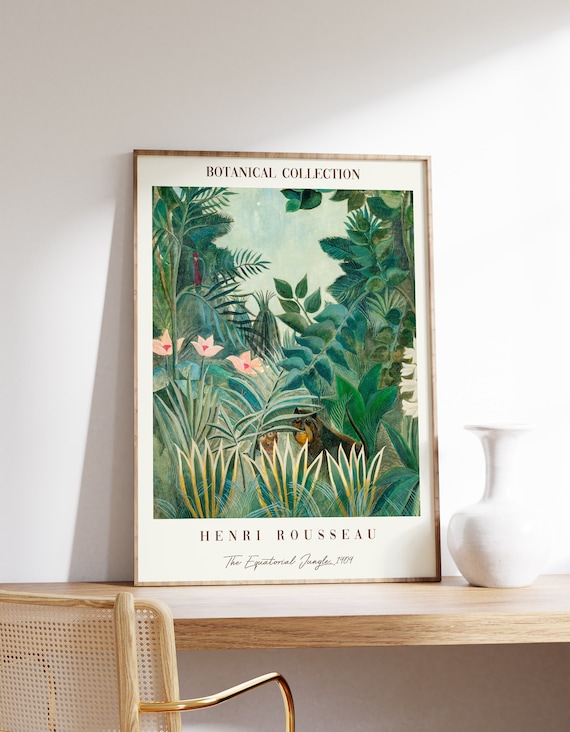 Henri Rousseau Equatorial Jungle Botanical Collection Poster