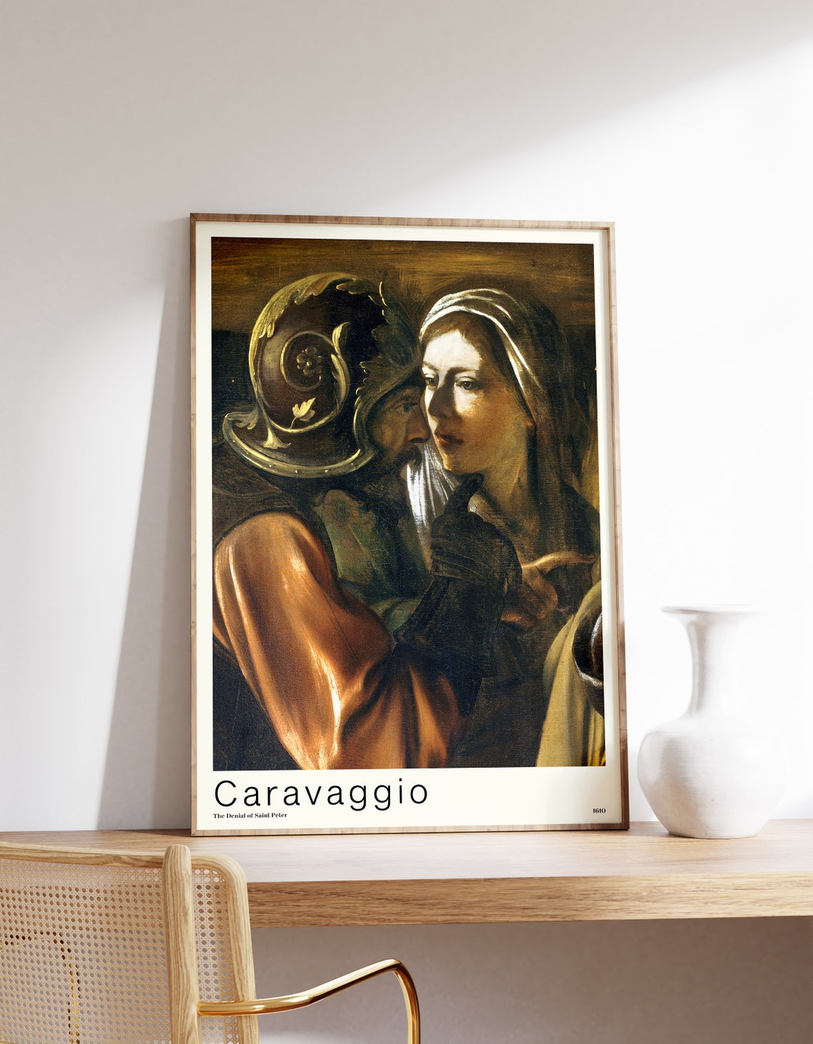 Caravaggio Denial Of Saint Peter 1610 Gallery Footer Classic Poster