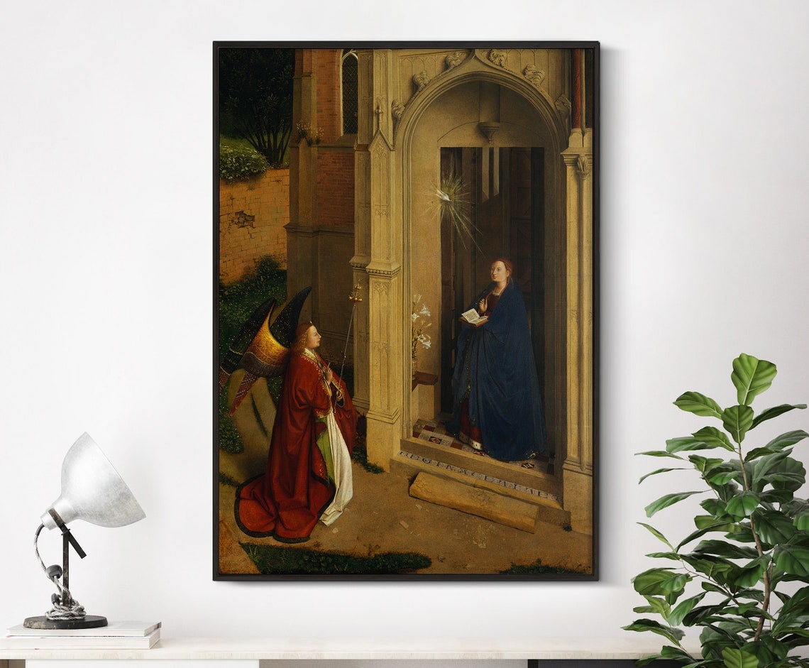 Petrus Christus The Annunciation 1450 Renaissance Altarpiece Poster