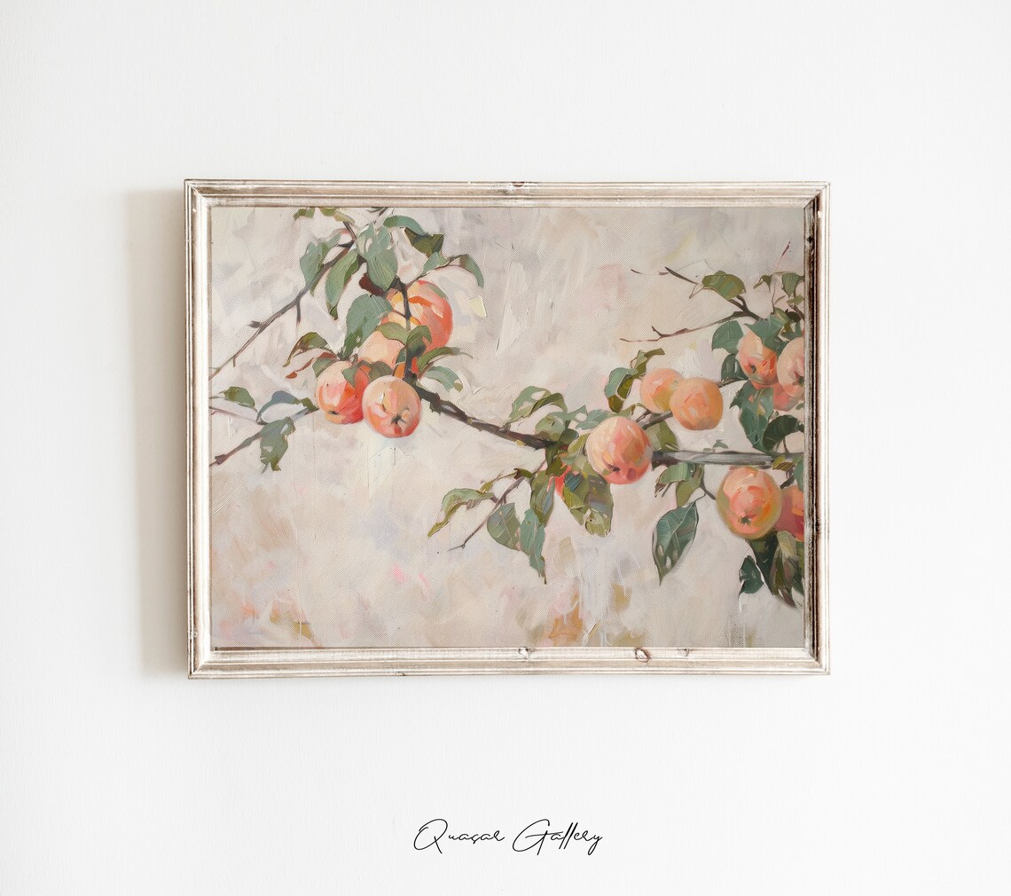 Botanical Fruit Branch Painting, Vintage Art Print - Image 2