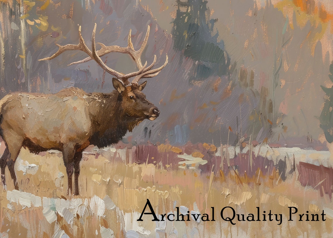 Forest Painting Cabin Wall Art, Landscape Art Print - Image 4