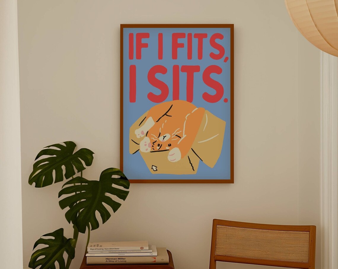Ginger Cat Wall Art Poster, Funny Cat Lover Gift - Image 2