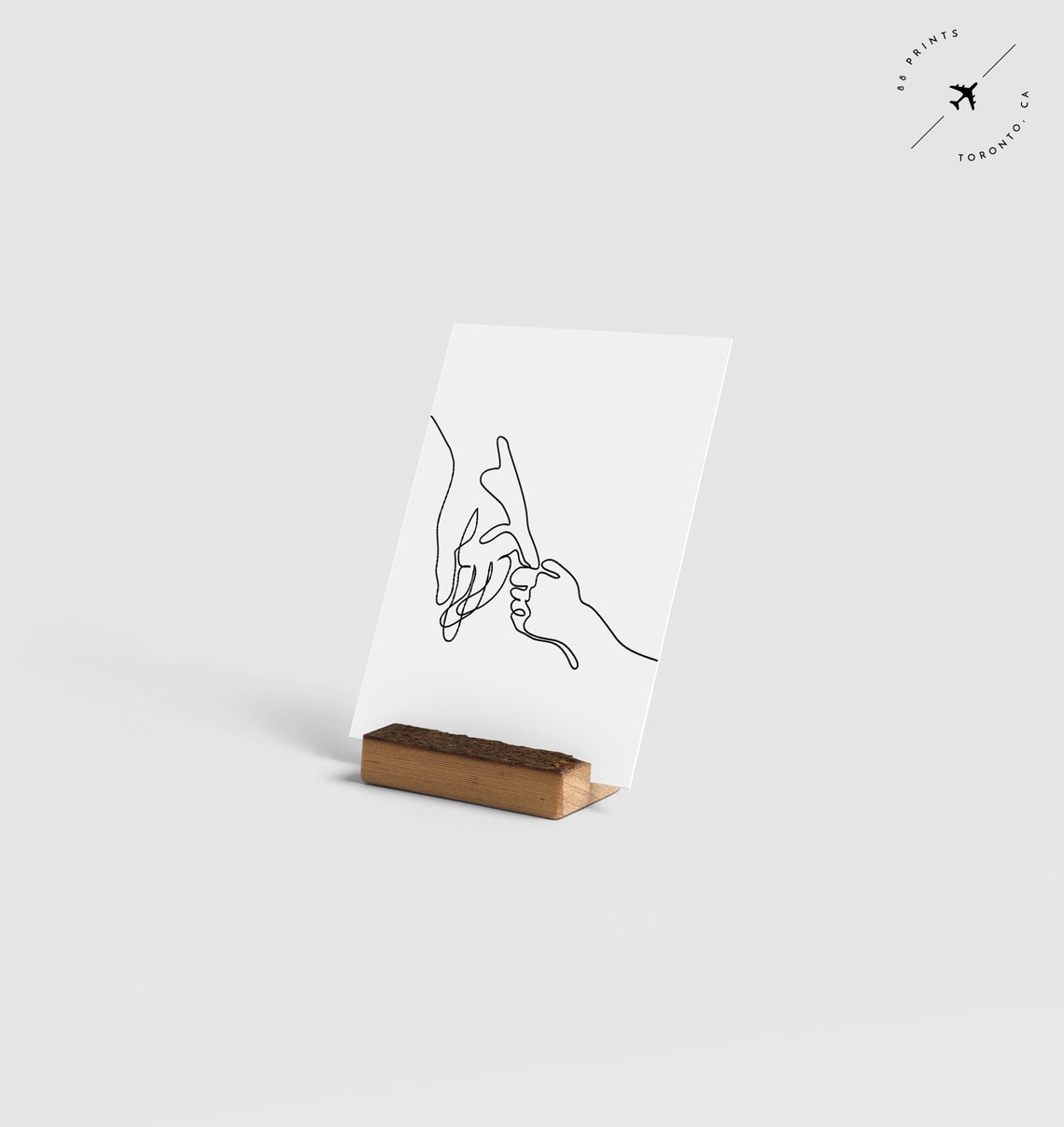 Parent And Child Holding Hands Single Line Art Minimalist Poster - Image 3