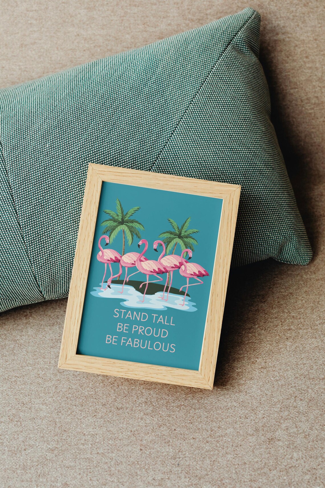 Flamingos Tropical Wildlife Art Print, Nature Lovers - Image 2
