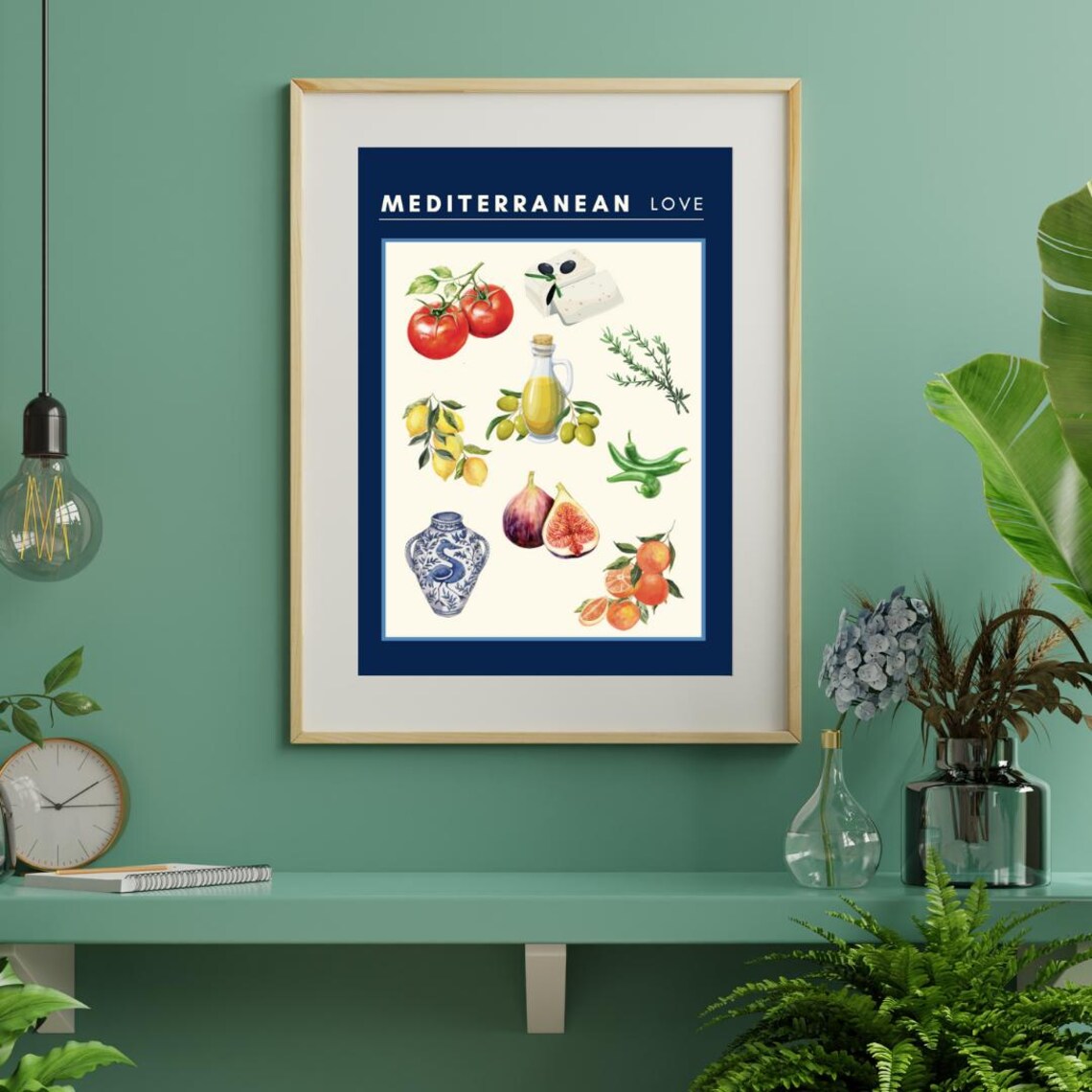 Mediterranean Love Art Print, Kitchen Dining Decor - Image 2