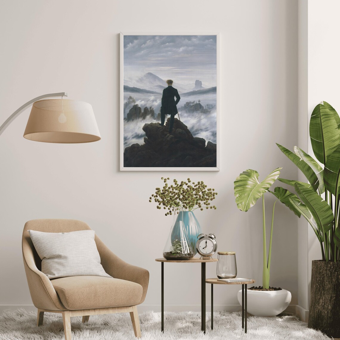 Caspar David Friedrich Wanderer Above The Sea Of Fog Painting Poster - Image 4