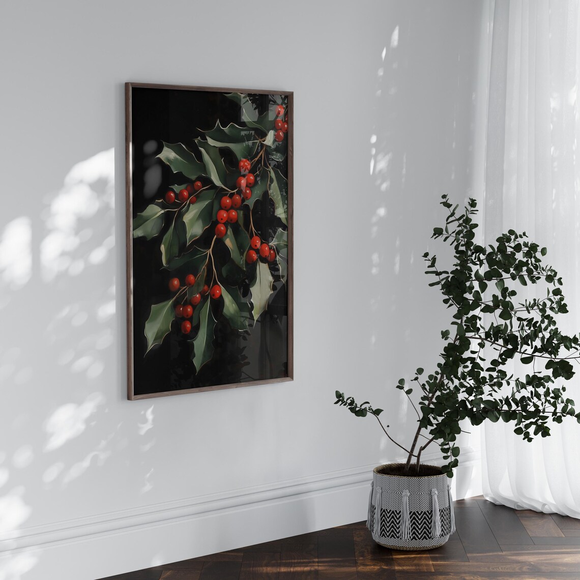 Christmas Berry Holly Dark Academia Wall Art - Image 3
