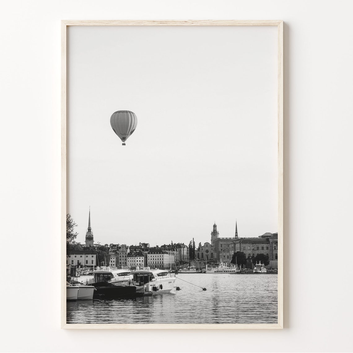 Stockholm Wall Art Print Black And White Canals Stockholm Poster Sweden Photo Decor Europe Wall Art Sverige Photography C19 270