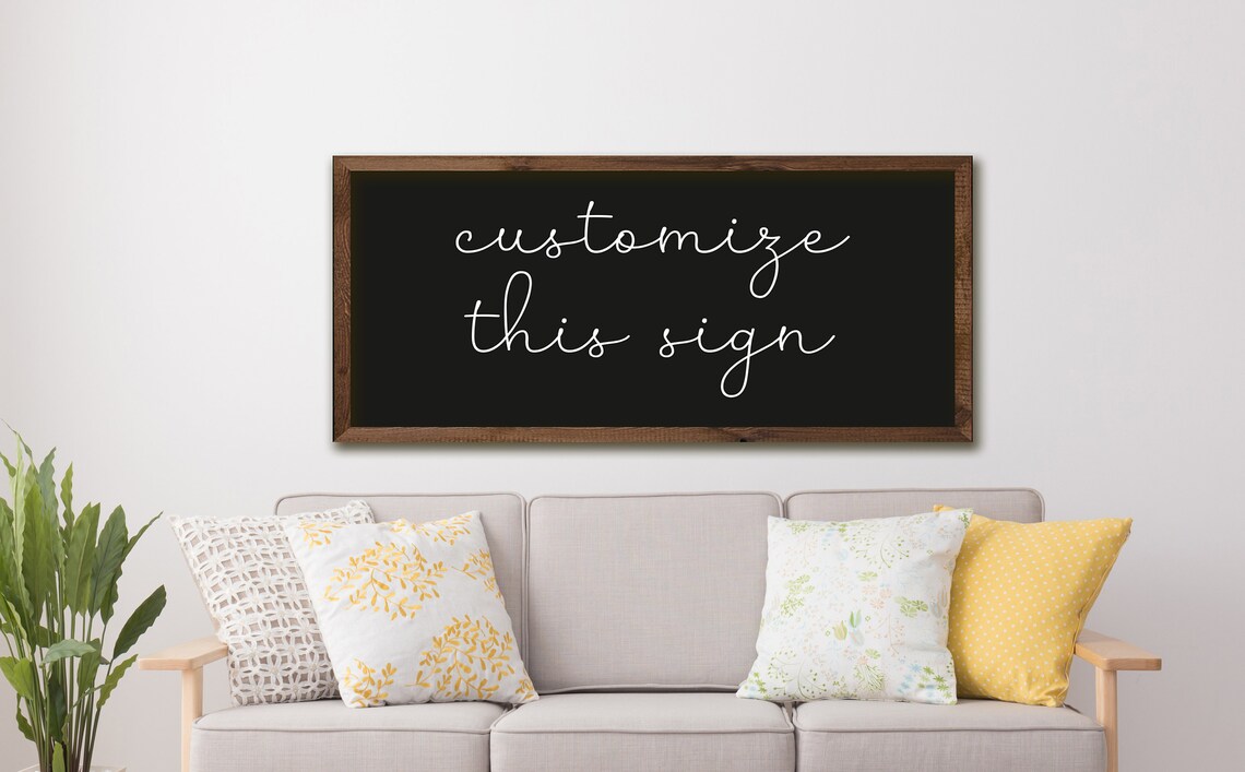 Custom Wood Sign Black Background Wall Art Print - Image 3
