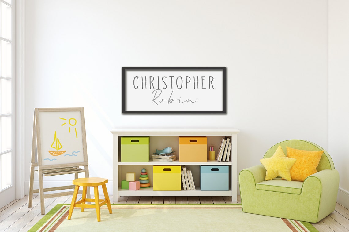 Christopher Robin Personalized Nursery Name Sign Decor Poster - Image 2