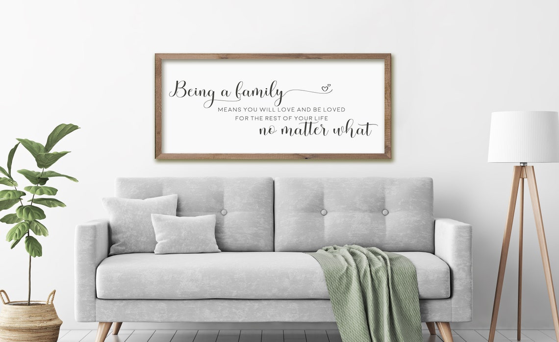 40 Off Family Sign Being A Family Means Sign Living Room Wall Decor Sign For Living Room Family Wood Sign Family Quote - Image 3